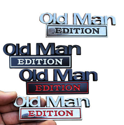 Old Man Edition Auto Embleem - detail